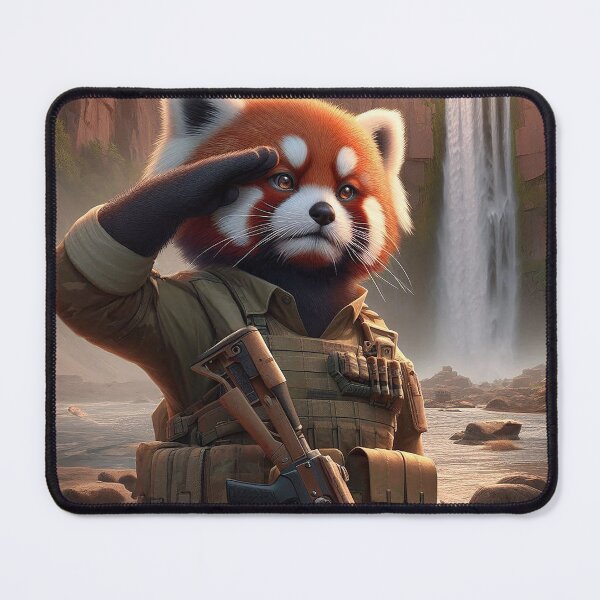 Item preview, Saluting Red Panda designed and sold by nikkolaus.