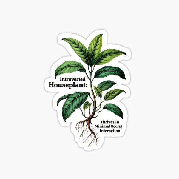 Item preview,  Introverted Houseplant T-Shirt  Minimal Social Interaction  Plant Lover Gift designed and sold by AnnDesignStudio.