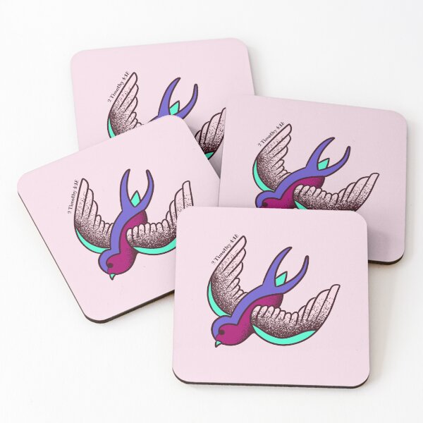 Item preview, 2 Timothy 4:18 Pink Wing Sparrow designed and sold by h2hstudios.