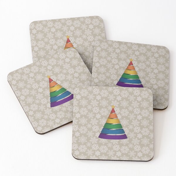 Item preview, Large Spiral LGBTQ Pride Rainbow Christmas Tree Vector designed and sold by LiveLoudGraphic.