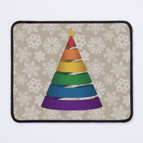 Item preview, Large Spiral LGBTQ Pride Rainbow Christmas Tree Vector designed and sold by LiveLoudGraphic.