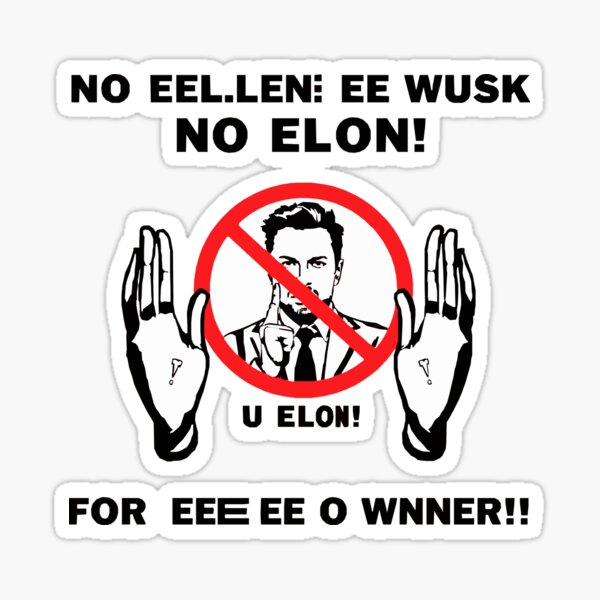 Vista previa del artículo con la obra «¡NO A ELON! ¡Calcomanía redonda anti-Elon Musk para parachoques de Tesla!», diseñado y vendido por vpsophia.