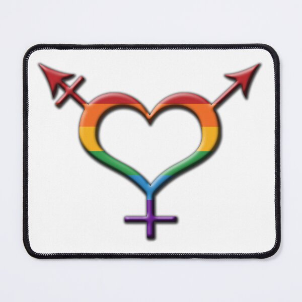 Item preview, Rainbow Colored Heart-Shaped Transgender Pride Symbol designed and sold by LiveLoudGraphic.