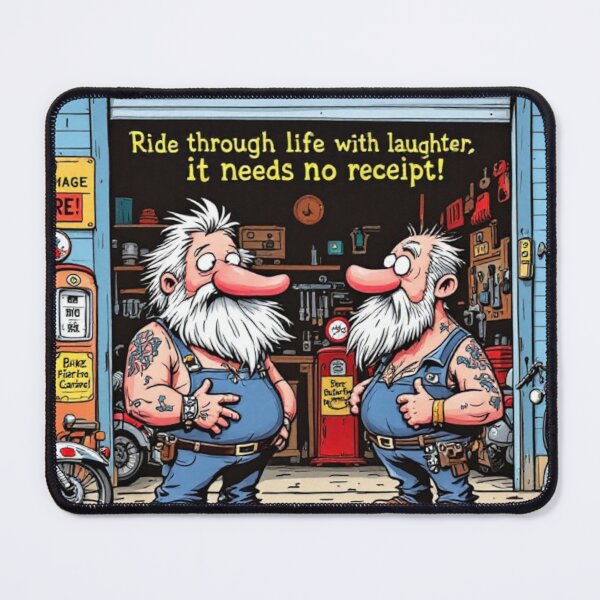 Item preview, Laugh Without Limits – Biker Birthday Garage designed and sold by SteadyRolling.