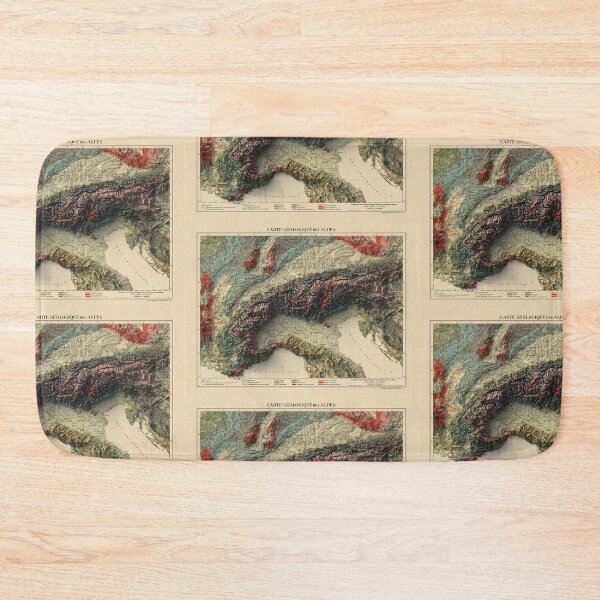 Item preview, 1921 Alps Relief Map 3D digitally-rendered designed and sold by ThinkAboutMaps.