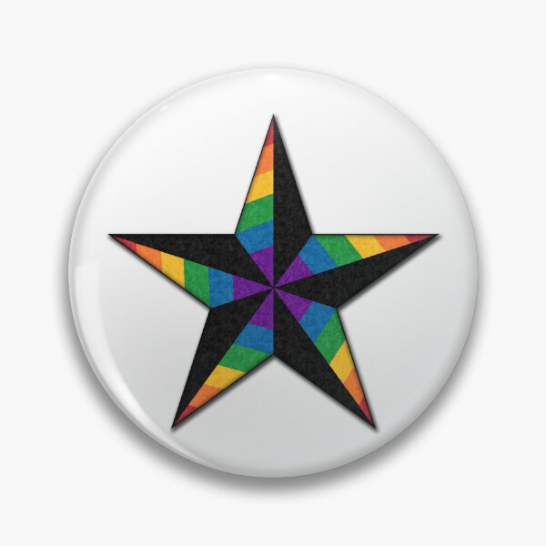 Item preview, LGBTQ Rainbow Pride Flag Colored Nautical Star designed and sold by LiveLoudGraphic.
