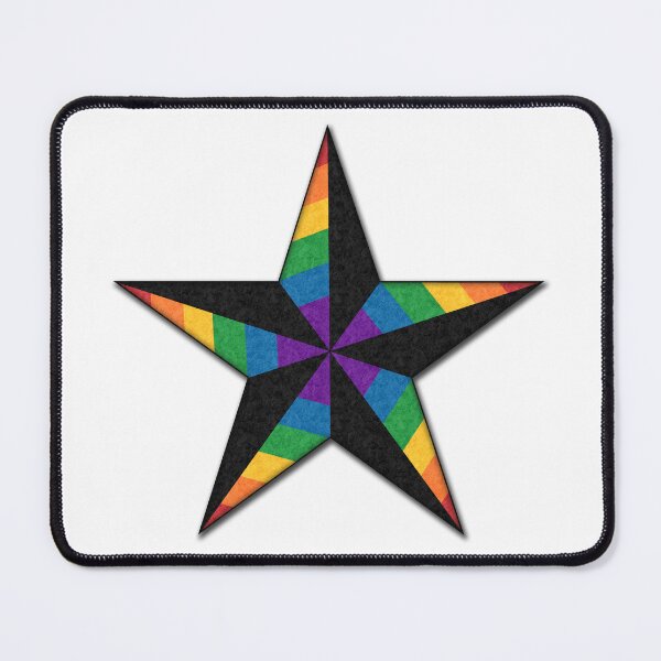 Item preview, LGBTQ Rainbow Pride Flag Colored Nautical Star designed and sold by LiveLoudGraphic.