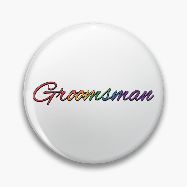 Item preview, Rainbow Colored Groomsman Wedding Typography designed and sold by LiveLoudGraphic.
