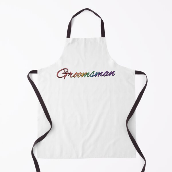 Item preview, Rainbow Colored Groomsman Wedding Typography designed and sold by LiveLoudGraphic.