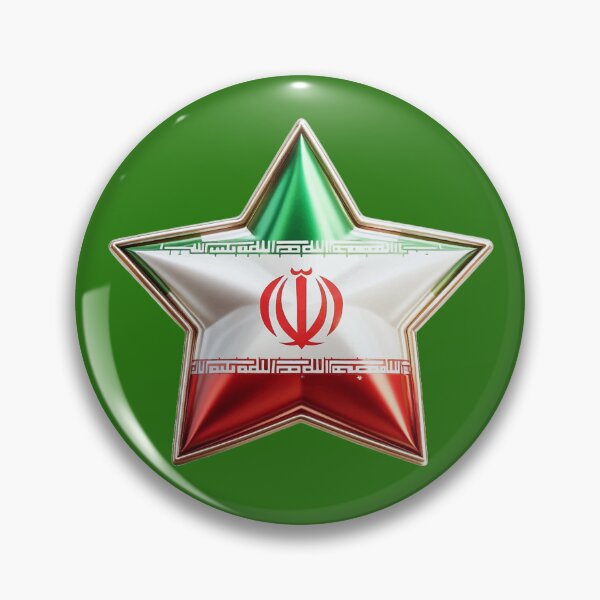 Item preview, Iran Pride - Shiny Persian Flag Star Design designed and sold by Highlandkings.