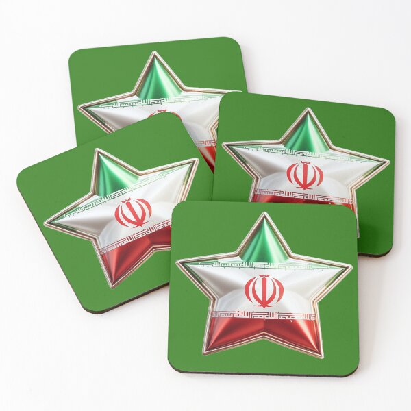 Item preview, Iran Pride - Shiny Persian Flag Star Design designed and sold by Highlandkings.