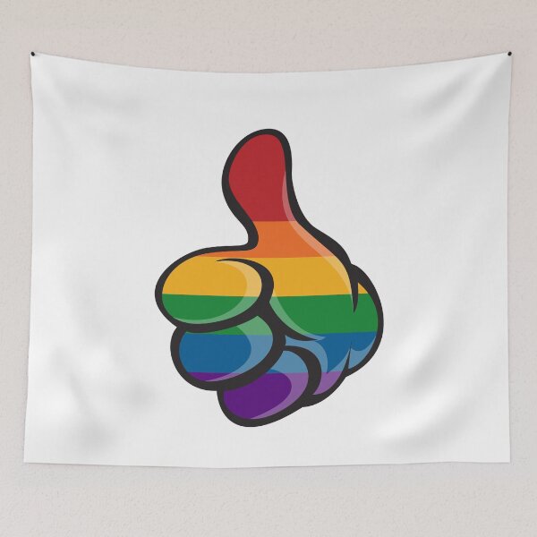 Item preview, Large Gloved hand in LGBT Rainbow Pride Flag Colors designed and sold by LiveLoudGraphic.