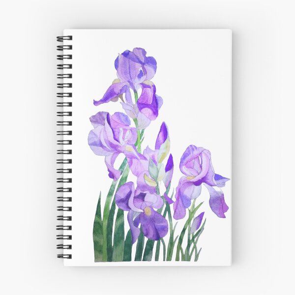 Item preview, Bright Watercolour purple irises.  designed and sold by esvb.