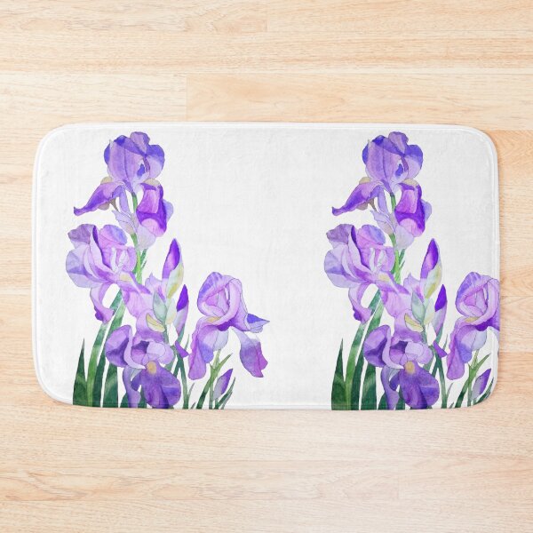 Item preview, Bright Watercolour purple irises.  designed and sold by esvb.