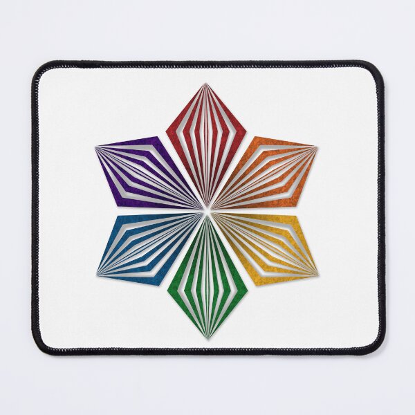 Item preview, LGBTQ Rainbow Pride Flag Colored Geometric Starburst designed and sold by LiveLoudGraphic.