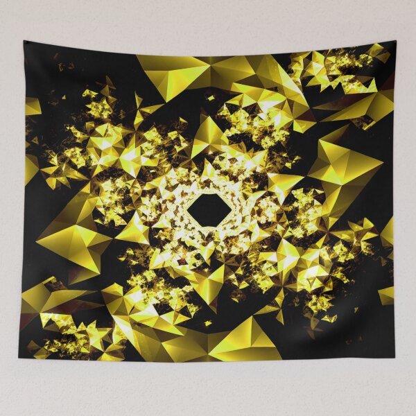 Item preview, Yellow Fractal Kaleidoscope designed and sold by Exodoi.