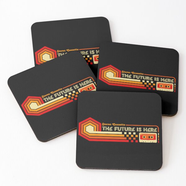 Item preview, The Future is here. Stereo Cassette. Retro 70s, 80s stripes designed and sold by therocketman.