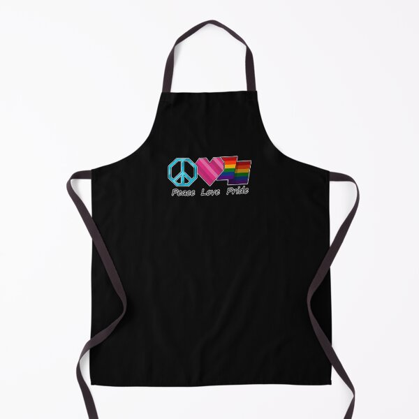 Item preview, Peace, Love, and Pride design in LGBT Rainbow pride flag colors designed and sold by LiveLoudGraphic.