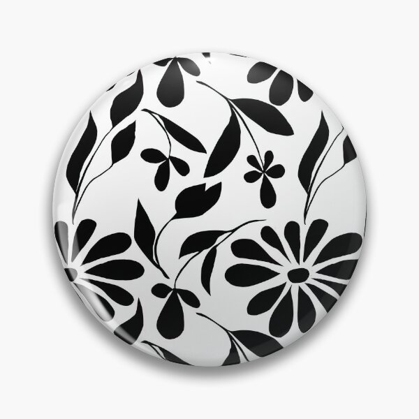 Item preview, Retro Floral Bloom - Black and White Pattern designed and sold by SvitlanaSolo.