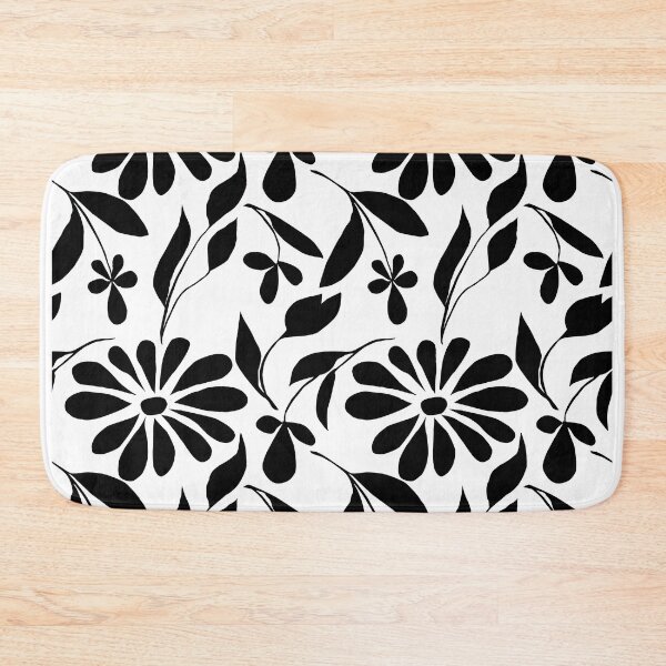 Item preview, Retro Floral Bloom - Black and White Pattern designed and sold by SvitlanaSolo.