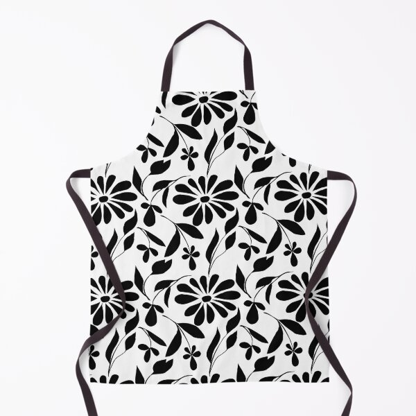 Item preview, Retro Floral Bloom - Black and White Pattern designed and sold by SvitlanaSolo.