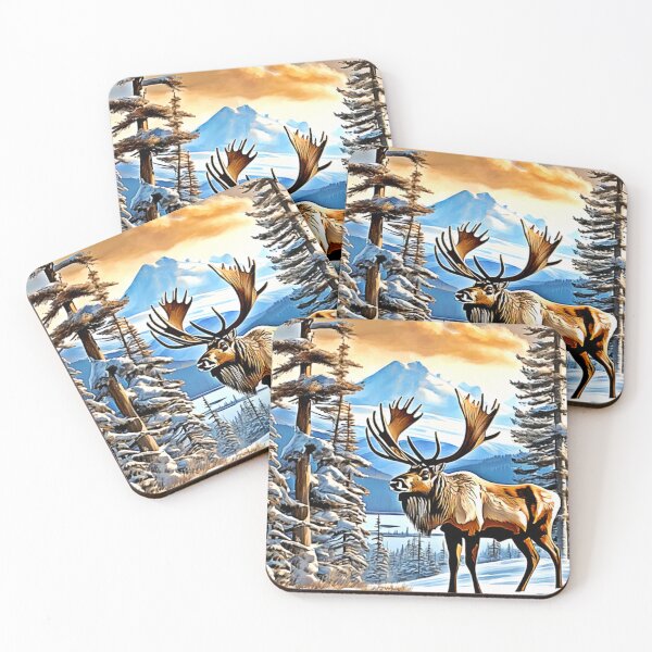 Item preview, Winter Elk Majesty Design designed and sold by Health And Fitness Posts e-Store.