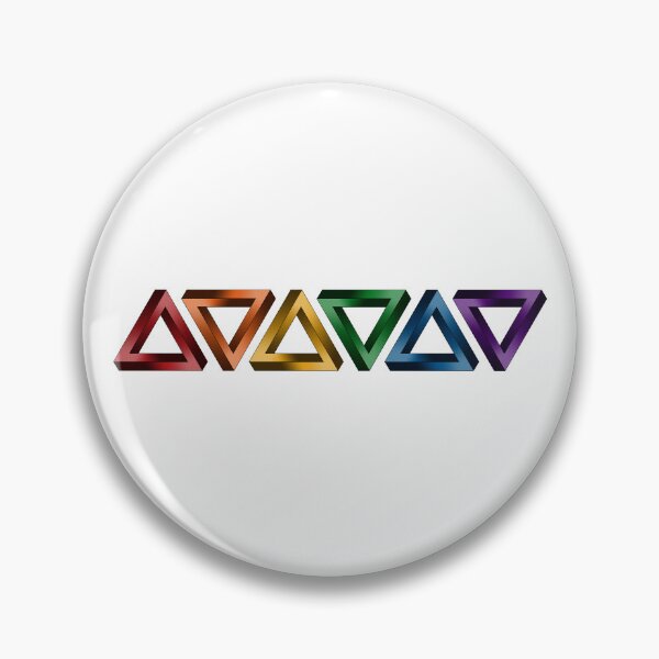 Item preview, LGBTQ Rainbow pride twisted triangles optical illusions  designed and sold by LiveLoudGraphic.