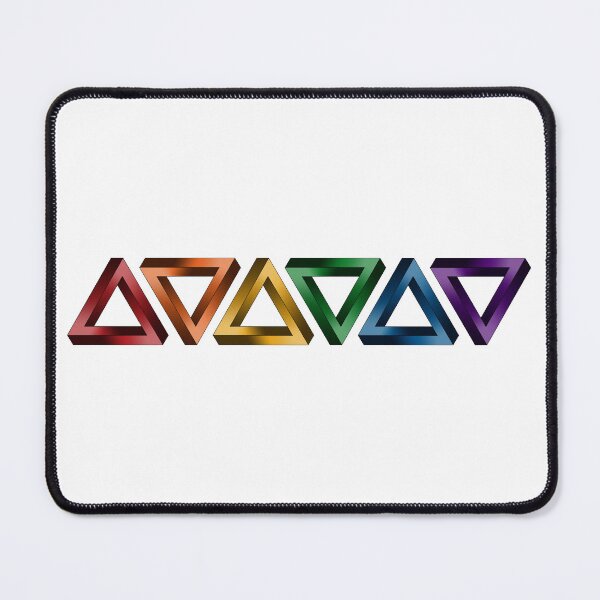 Item preview, LGBTQ Rainbow pride twisted triangles optical illusions  designed and sold by LiveLoudGraphic.