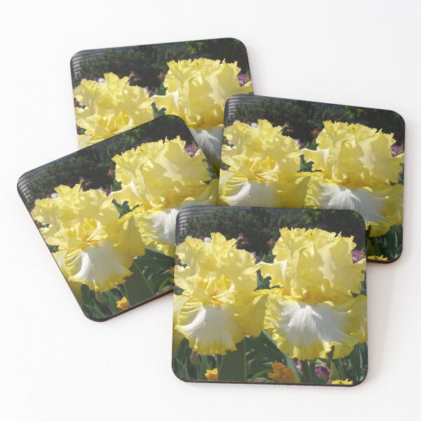 Item preview, Yellow Bearded Iris Cottage Garden Flowers designed and sold by Sarah  Rajkotwala.