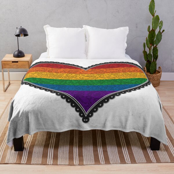 Item preview, Elegant LGBT Rainbow Pride Decorative Heart in Pride Flag Colors designed and sold by LiveLoudGraphic.