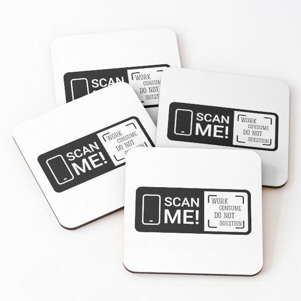 Item preview, scan me : work consume do not question rebel qr code ascii funny quote design for geeks and engineers designed and sold by puurfectcat.