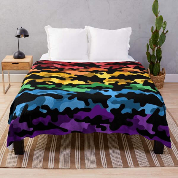 Item preview, Seamless Repeating Camouflage Textured LGBTQ+ Rainbow Pride Flag Pattern designed and sold by LiveLoudGraphic.