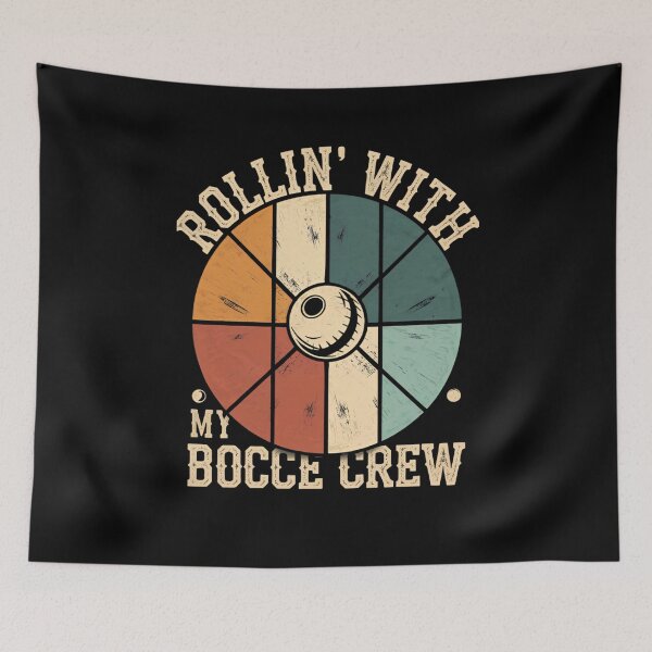 Item preview, Rollin' With My Bocce Crew Funny Retro Vintage Design  designed and sold by ArtFromBeyond.