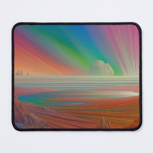 Item preview, Aurora Terra: The Prismatic Veil Over Whispering Sands designed and sold by bloorose.