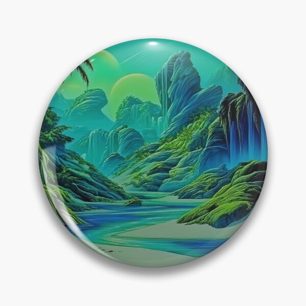 Item preview, Azure Cascade Sanctuary: The Emerald Valley's Hidden Falls designed and sold by bloorose.