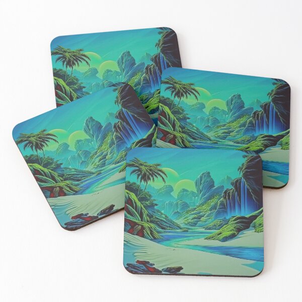 Item preview, Azure Cascade Sanctuary: The Emerald Valley's Hidden Falls designed and sold by bloorose.