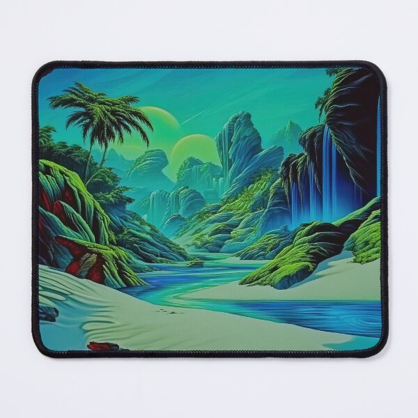 Item preview, Azure Cascade Sanctuary: The Emerald Valley's Hidden Falls designed and sold by bloorose.