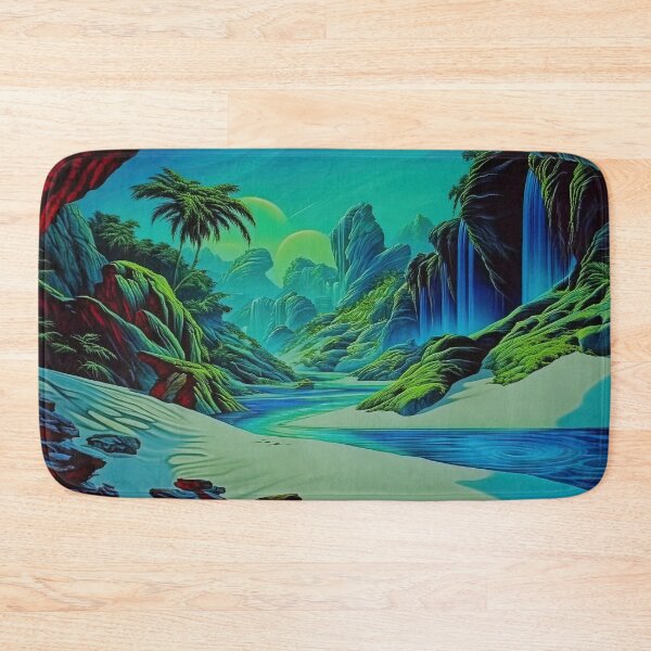 Item preview, Azure Cascade Sanctuary: The Emerald Valley's Hidden Falls designed and sold by bloorose.