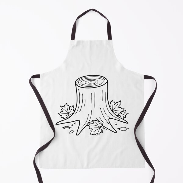 Item preview, Maple tree stump with fallen leaves scattered around it designed and sold by rasagamastore.