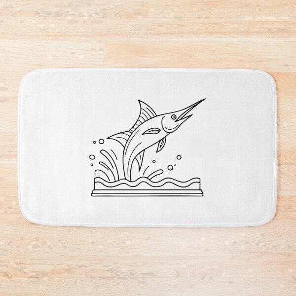 Item preview, Marlin leaping out of the ocean designed and sold by rasagamastore.