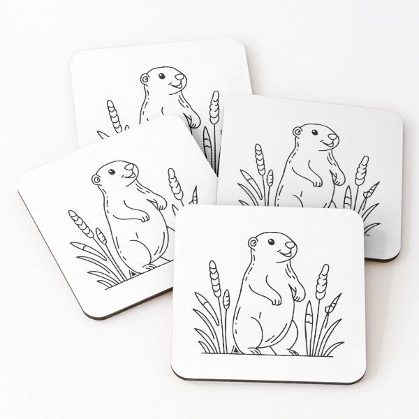 Item preview, Marmot standing on its hind legs in tall grass designed and sold by rasagamastore.