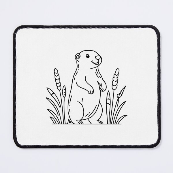 Item preview, Marmot standing on its hind legs in tall grass designed and sold by rasagamastore.