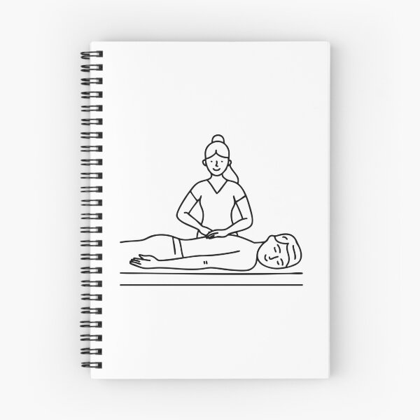 Item preview, Masseur giving a back massage designed and sold by rasagamastore.