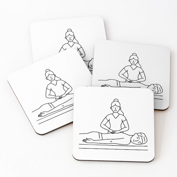 Item preview, Masseur giving a back massage designed and sold by rasagamastore.