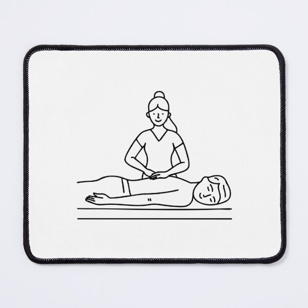 Item preview, Masseur giving a back massage designed and sold by rasagamastore.