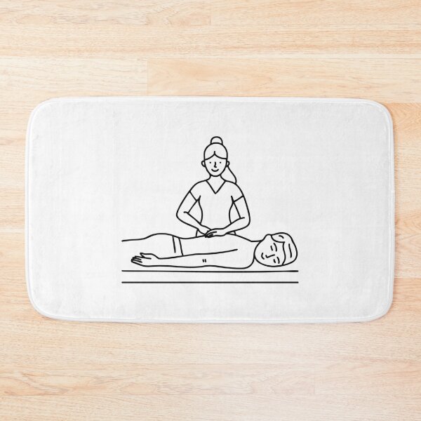 Item preview, Masseur giving a back massage designed and sold by rasagamastore.