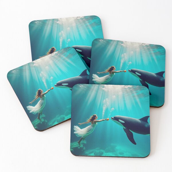 Item preview, Playing with Orka in a tropical lagoon  designed and sold by PhilDreams.