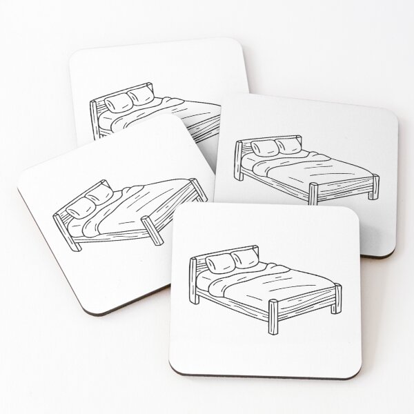 Item preview, Mattress resting on a wooden bed frame with a slightly wrinkled sheet designed and sold by rasagamastore.