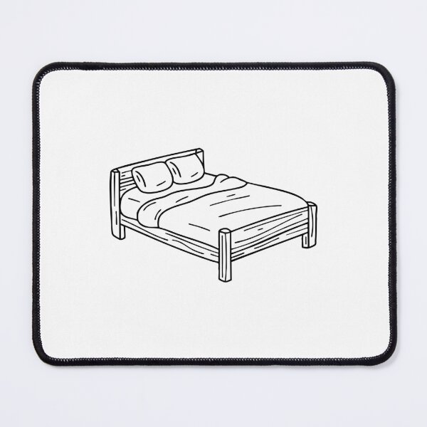 Item preview, Mattress resting on a wooden bed frame with a slightly wrinkled sheet designed and sold by rasagamastore.