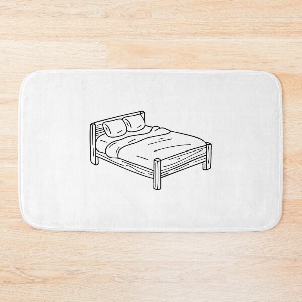 Item preview, Mattress resting on a wooden bed frame with a slightly wrinkled sheet designed and sold by rasagamastore.